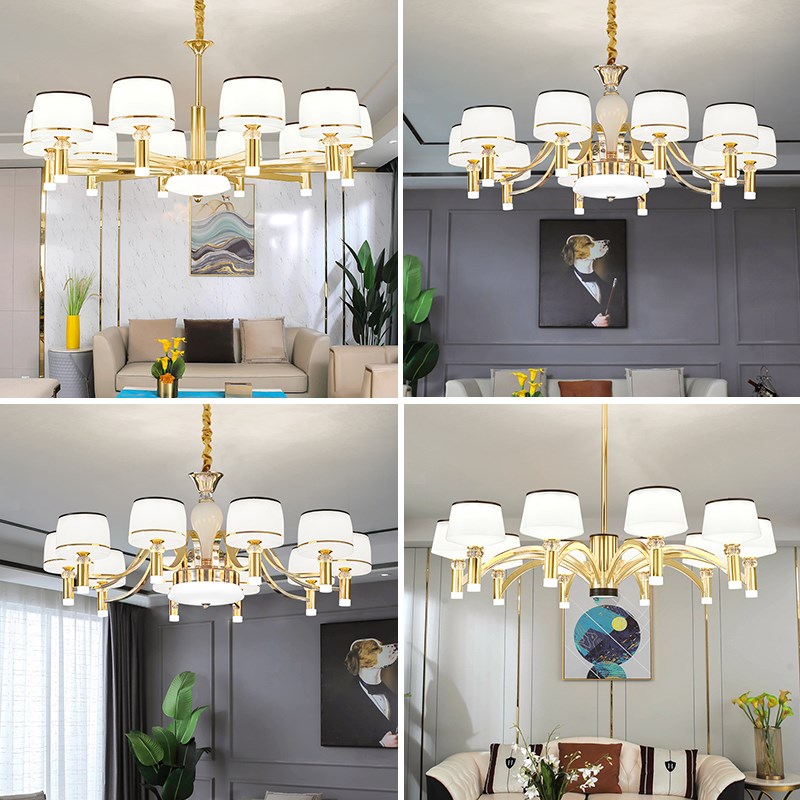 2023新款北欧客厅吊灯现代简约大气家用卧室灯创意V个性餐厅网红