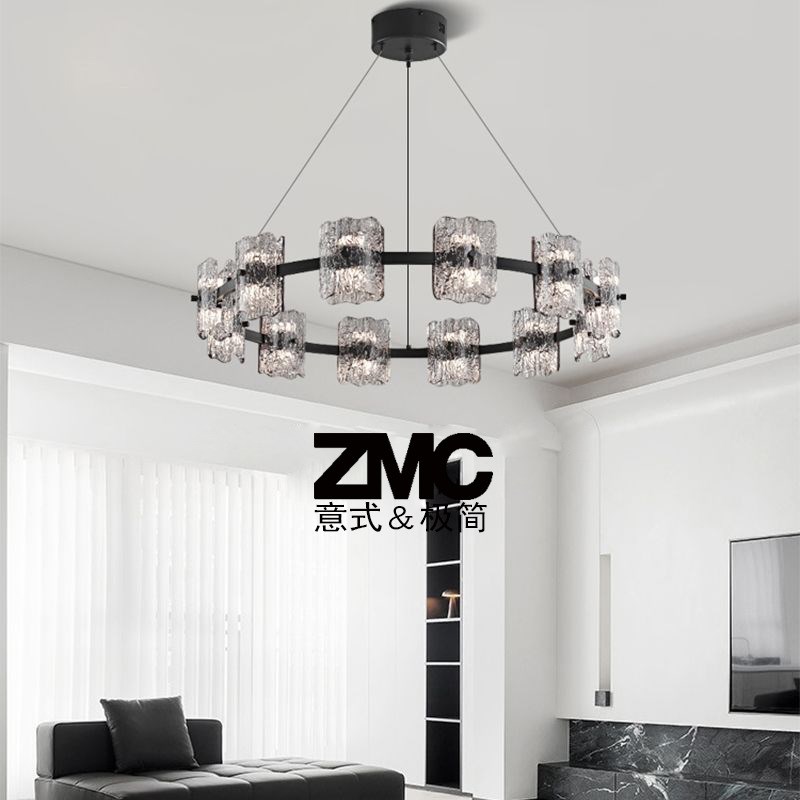 ZMC意式极简客厅灯艺r术玻璃吊灯轻奢大厅主卧室灯高端大气餐厅灯