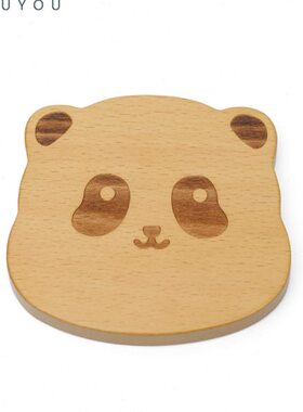 吾游 备婚木质卡通隔热垫防滑茶杯垫创意可爱垫子订婚糕点盘摆盘