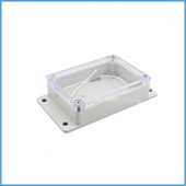 透明塑料接线盒 35mm T户外防水防雨盒 墙分接盒 115 带耳装