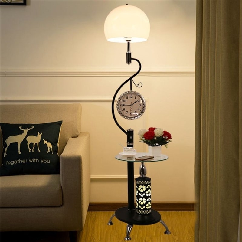 创意时尚简d约现代落地灯茶几客厅钟表个性沙发卧室书房网红床头