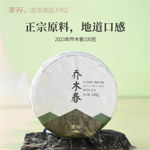 津乔普洱乔木春生茶饼2023年100g