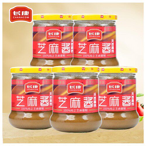 长康纯芝麻酱248g*5瓶正宗拌面酱火锅蘸料热干面无添加花生沙拉酱