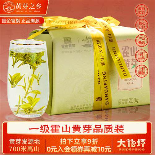 霍山黄芽2025新茶正宗官方旗舰店大化坪安徽茶叶黄茶一级浓香250g