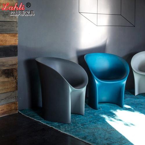 时尚轻奢玻璃钢休闲椅商场酒店小息椅极简主义风格餐椅北欧单椅