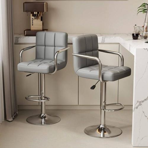 吧台椅子现代简约高脚凳靠背酒吧椅收银台升降轻奢吧台凳旋转家用