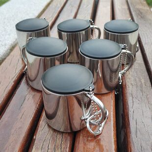 双层不锈钢小杯子特小水杯迷你咖啡杯品茶精致户外野营喝水杯酒杯