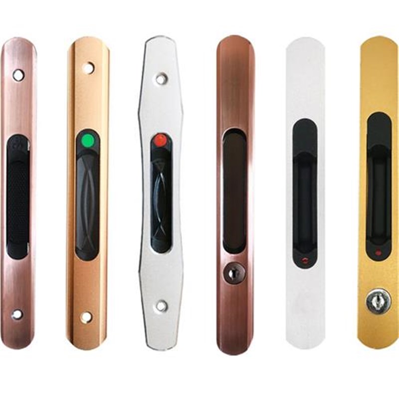 新款铝合金门窗单面钩锁 阳台推拉门条形锁扣 玻T璃移门窗户锁栓