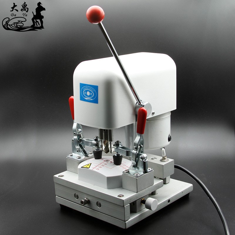 眼镜架模板打孔机抽拉刻度盘A机械固定眼镜样板三孔机918S