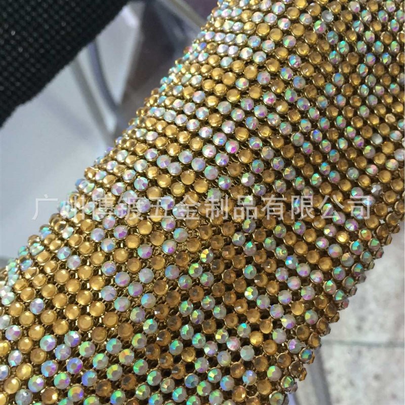 生产铝钻网片各p色水钻玻璃钻铝网平片珠片A钻