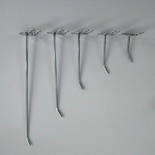 电镀色发洞洞板钩孔铁板挂钩心型双角饰品货架挂钩上墙钩