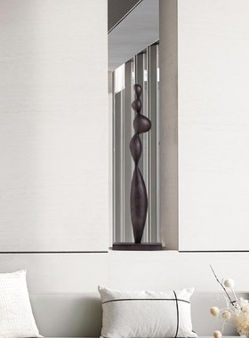 酒室店大堂创意抽象实木MM-PMBJ-雕雕J塑艺术品摆件样板间内玄木