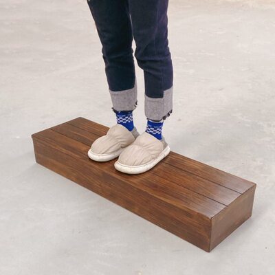 网红轻奢实木台阶门槛垫脚凳办公室钢琴搁脚架垫高实木脚踏板踏步