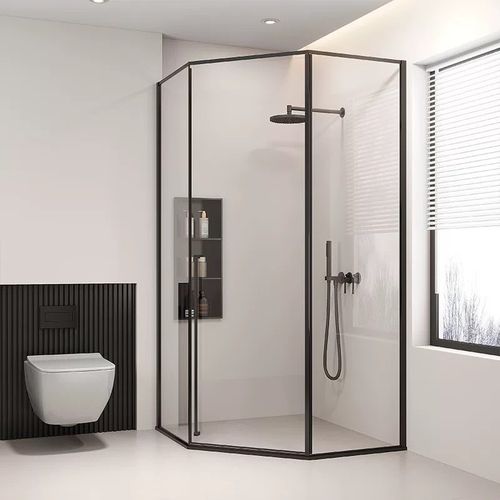 家用钻石型d淋浴房钢化玻璃浴室干湿分离隔断卫生间玻璃门定制