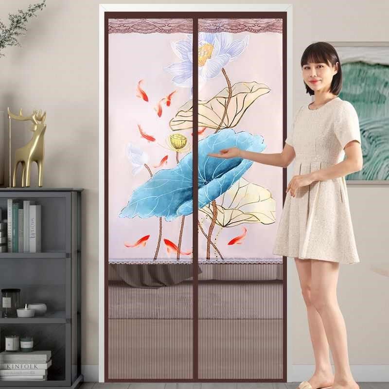 隐私门帘防蚊遮挡帘磁吸家用免打孔防蝇I虫魔术贴隔断帘遮挡挂帘