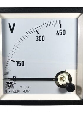 宇泰仪表 96款指针式交流型电流表电压表 YT96-450V YT96-10A
