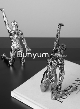 简约现代创意抽象艺m术人物摆件样板间酒店客厅书房电视柜软装饰