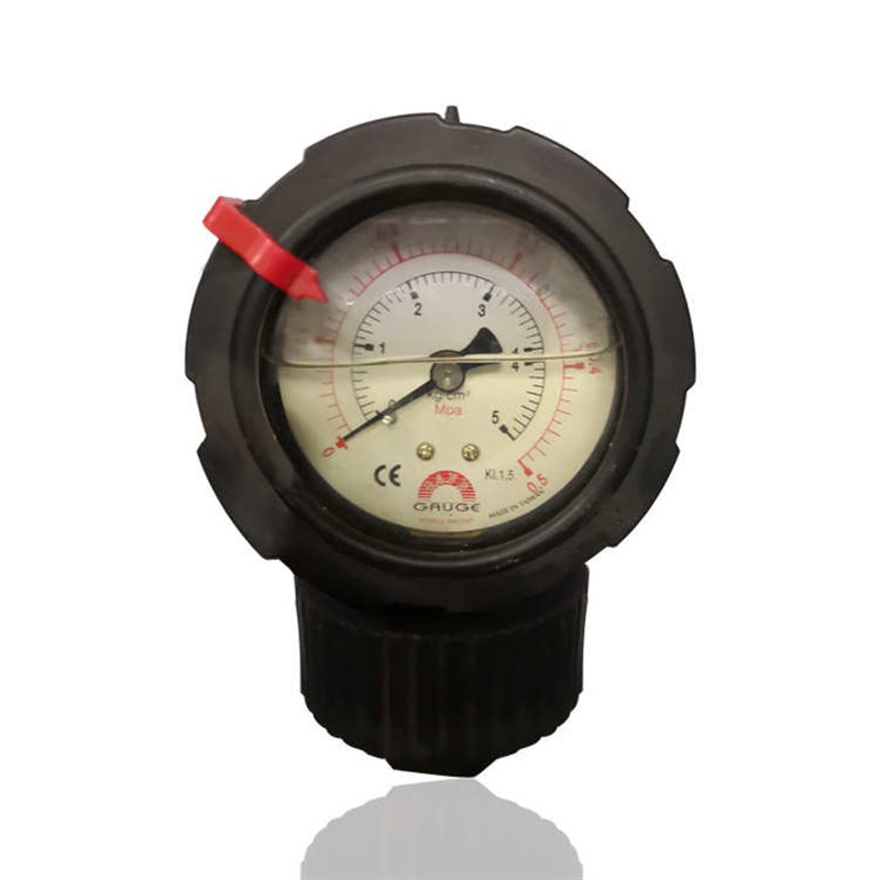 华记PP隔膜压力表耐震压力表亚硕纯水线表耐酸YN63PPQ 0.5MPA 5KG