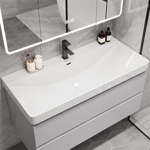 J-033d大口径加深海洋盆蜂窝铝浴室柜组合一体陶瓷洗手洗脸洗漱台