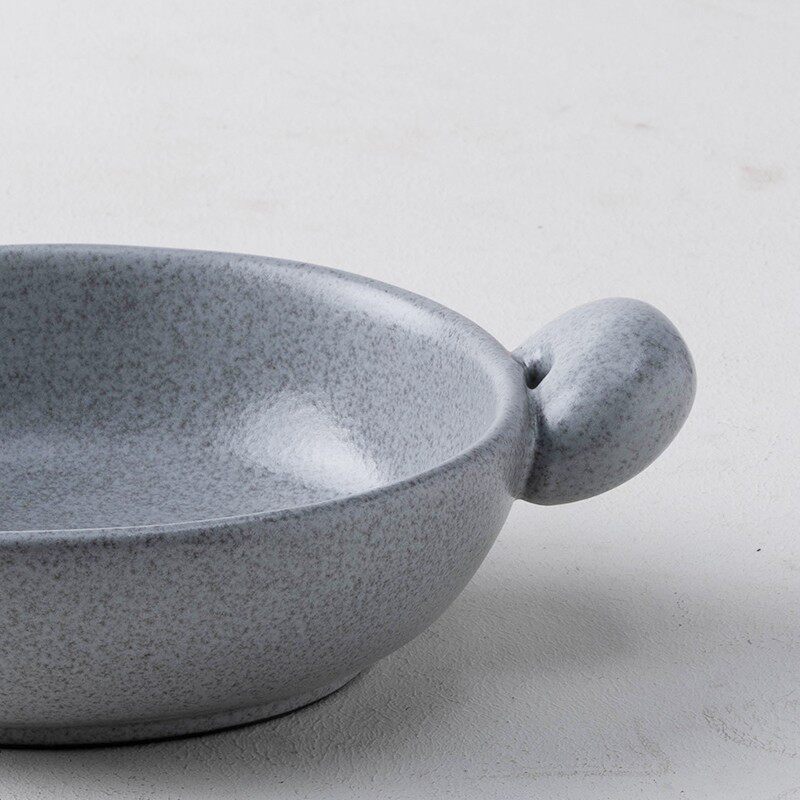 朵颐大耳朵手柄碗创意个性甜品碗陶瓷餐具早餐碗复古设计双耳碗