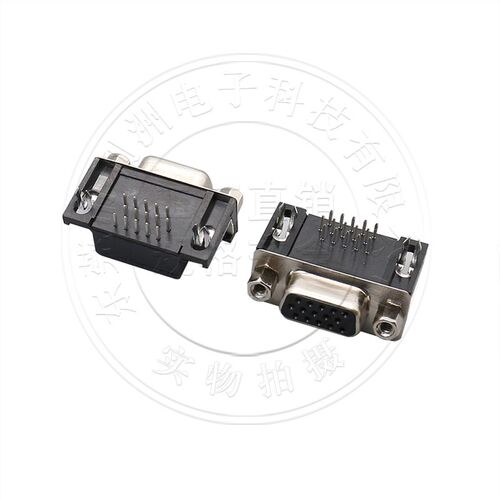DB公母头DB9P15P25P弯座90度DB串口针孔插座DB9公母连接器插座