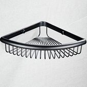 打孔全铜卫生间浴室洗漱台三角篮厕所洗手间墙角黑色转角置物架