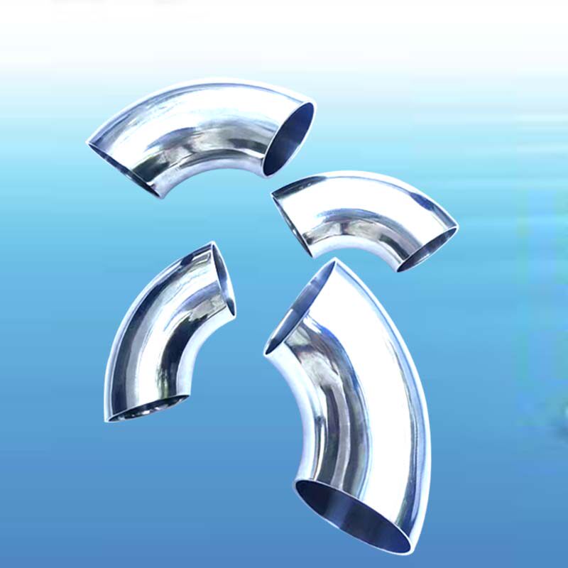 304不锈钢弯头卫生级90度内外镜面管道装饰焊接弯管流体管件配件