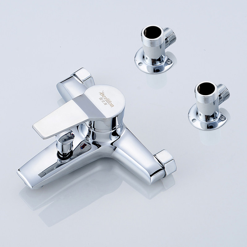 暗转明装三联太阳能混水阀淋浴器水龙头冷热水器调节配件花洒套装