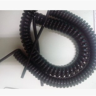 拉伸3米2 2芯X1.5平方 耐磨电线电源线 螺旋线 1.5PU线 弹簧线