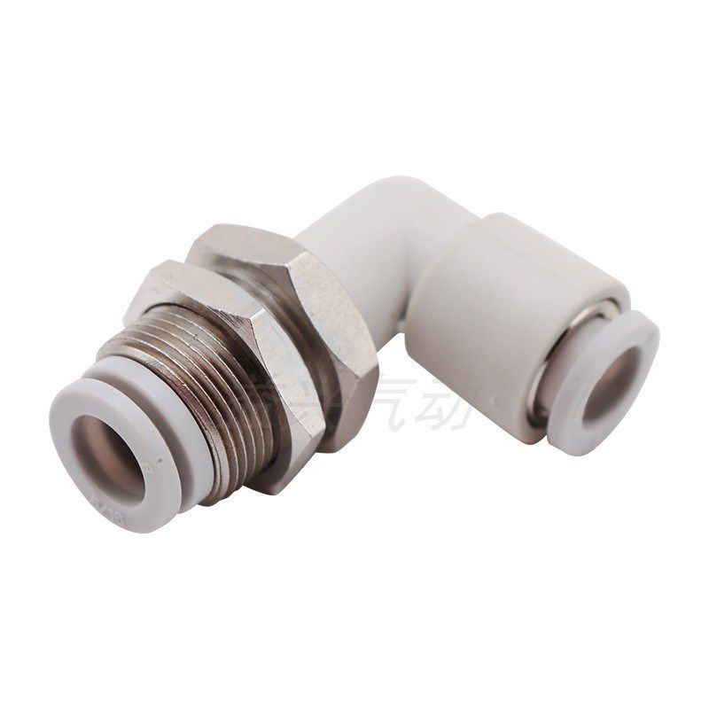 SMC型气动穿板隔板直角弯接头KB2LE/KQ2LE04/06-00/08-00/10/12