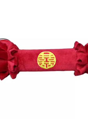 红色绒布喜字门把手套入户门把手保护套结婚用品婚礼卧房门拉手套
