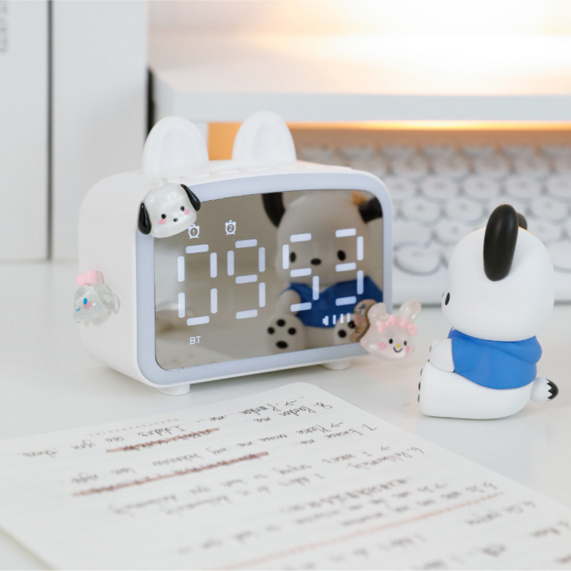 无线蓝牙音箱桌面闹钟时钟重低音学生家用手机支架可爱迷你小音响
