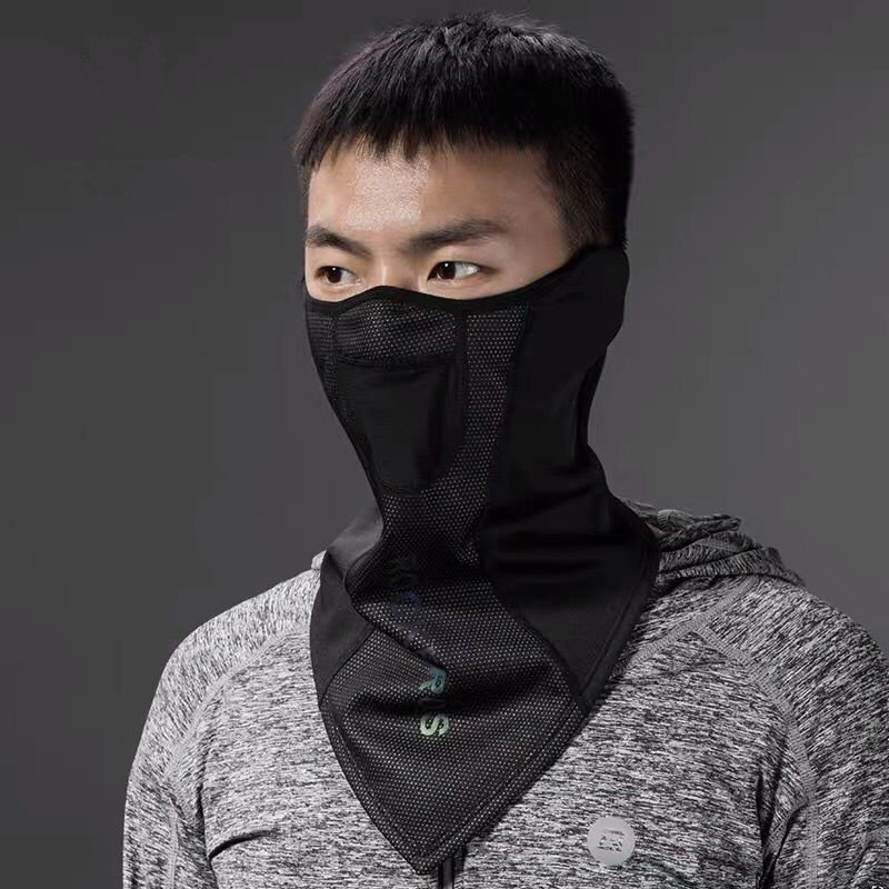 秋冬季自行车骑行抓绒保暖面罩滑雪护脸摩托车防风面巾围脖男女