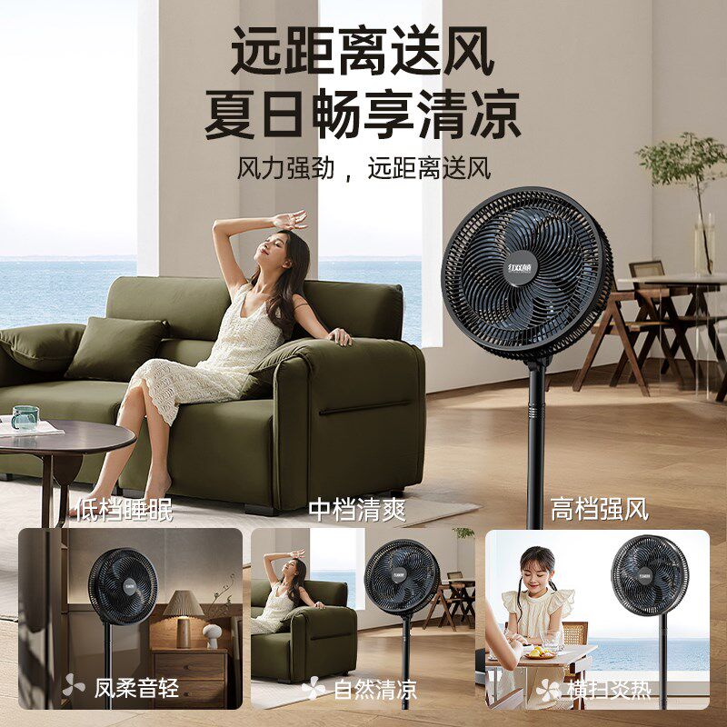 红双喜电风扇落地扇家用大风力台立式摇头工业风扇2025新款电扇JP