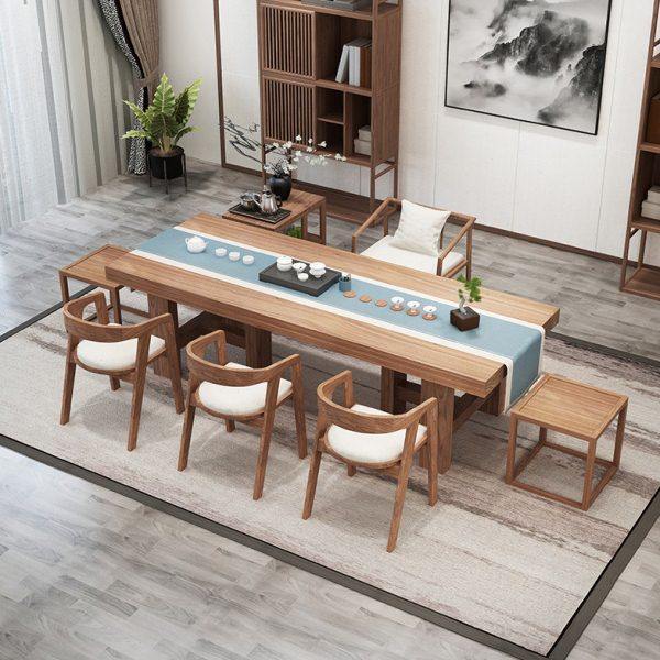 新中式实木茶桌椅组合 家用小户型功夫禅意喝茶桌 公司待客喝茶桌,商业/办公家具,茶台/茶桌,淘宝优惠券,粉丝福利购,淘宝优惠卷