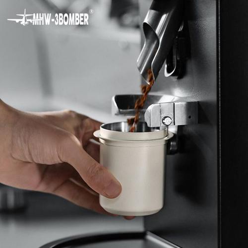 MHW-3BOMBER轰炸机倒扣接粉杯58mm手柄通用落粉杯意式磨豆接粉器
