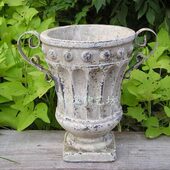 怀旧 陶盆 复古 做旧 双耳高脚杯 粗陶花盆 多肉植物 陶瓷