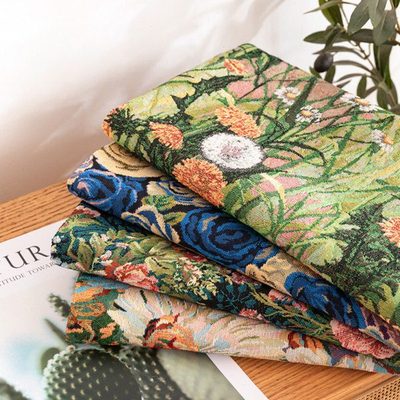 提花布料沙发布料面料手工自己做沙发套桌布抱枕套涤棉零头布盖布