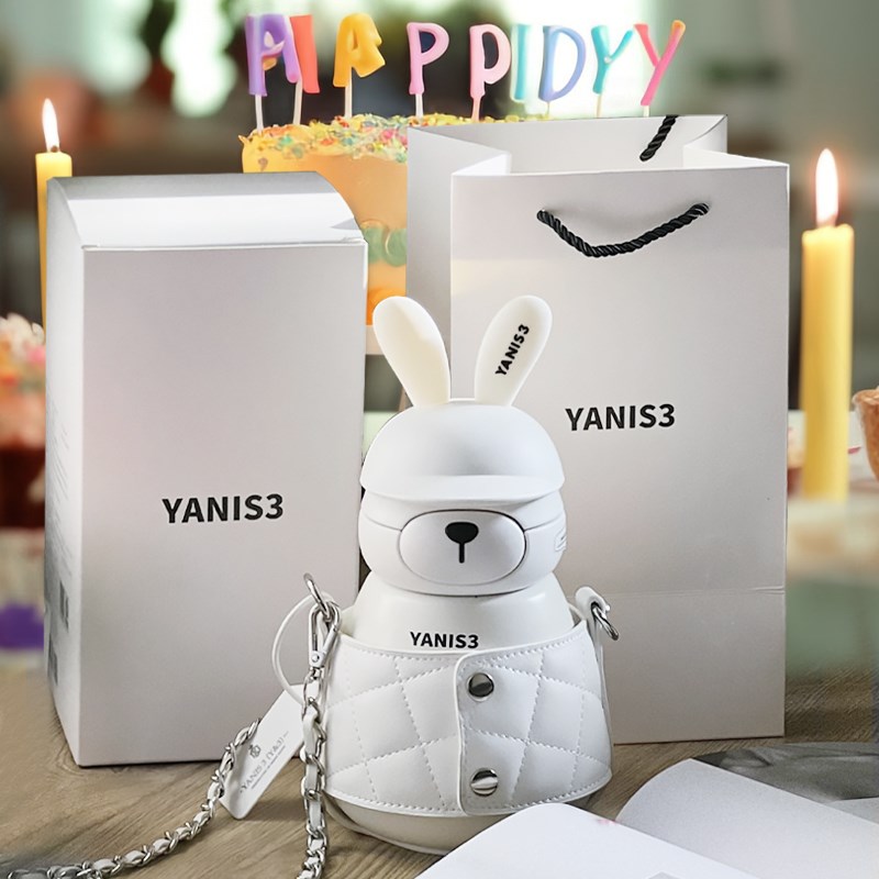 YANIS3兔子j水杯保温杯子大容量生日礼物送闺蜜男女朋友可爱大肚