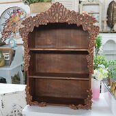 创意家用客厅厨房全实木三层雕刻雕花储物柜