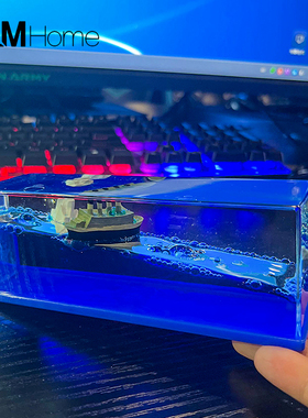 泰坦尼克号邮轮流体漂流瓶游轮车载汽车饰品家居桌V面装饰轮船摆