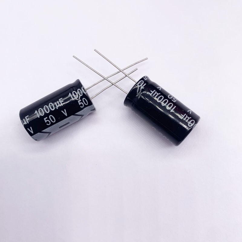 全新50v1000uf电解电容体积13*2MM 50伏1000微法直插铝电解电容