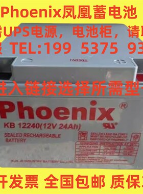 Phoenix凤凰蓄电池KB12240 12V17AH24AH40AH50AH65AH100AH直流屏
