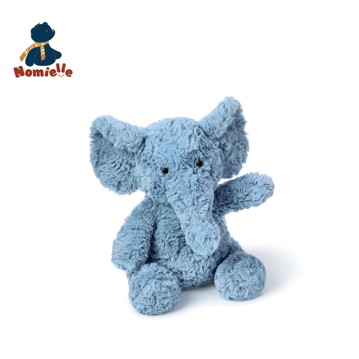 【可刺绣】nomielle毛绒玩具玩偶公仔蓝色杜克大象送女生节日礼物