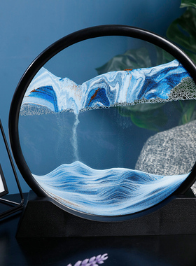 流沙画摆件家居饰品创意客厅酒柜电F视柜办公室桌面装饰品生日礼