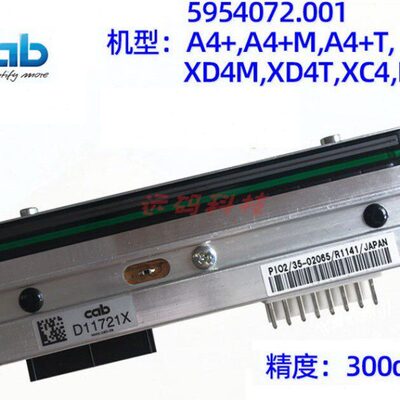 CAB A4+ A4+M A4+T XD4M XD4T XC4 300dpi打印头5954072.001针头