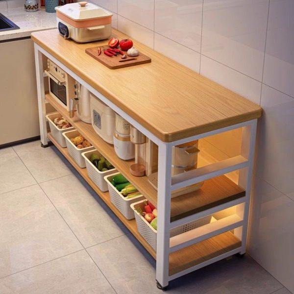 厨房置物架落地多层切菜桌多功能收纳架烤箱微波炉厨房橱柜架,厨房/烹饪用具,微波炉置物架,淘宝优惠券,粉丝福利购,淘宝优惠卷