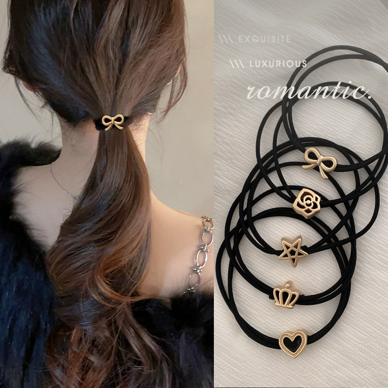 皮筋女扎头马尾发绳l简约气质头绳高弹力耐用橡皮筋2022新款发圈