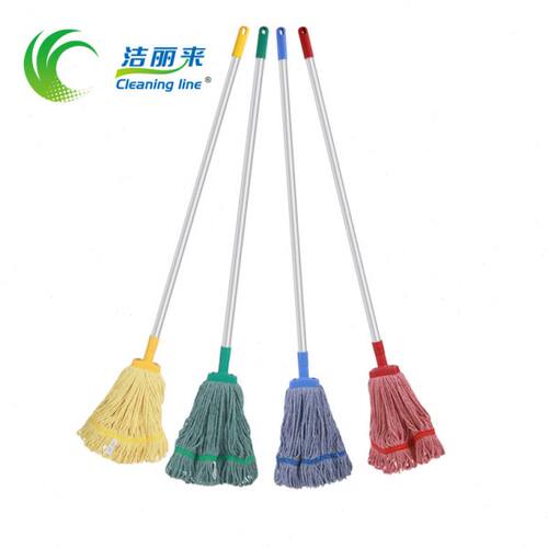 洁丽来分色拖把 吸水棉线拖把 墩布湿拖不掉毛快易式铝杆拖把