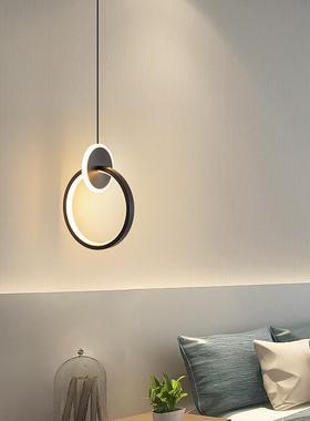 卧室床12269头吊灯现代约简意客厅背景墙奢长线网红轻北欧极创简